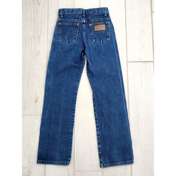 Wrangler Boys Size 11 Slim Western Cowboy Workwear Denim Adjustable Straight - Picture 3 of 9